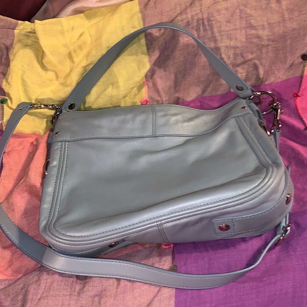 Super clean coach convertible shoulder bag with crossbody strap.
